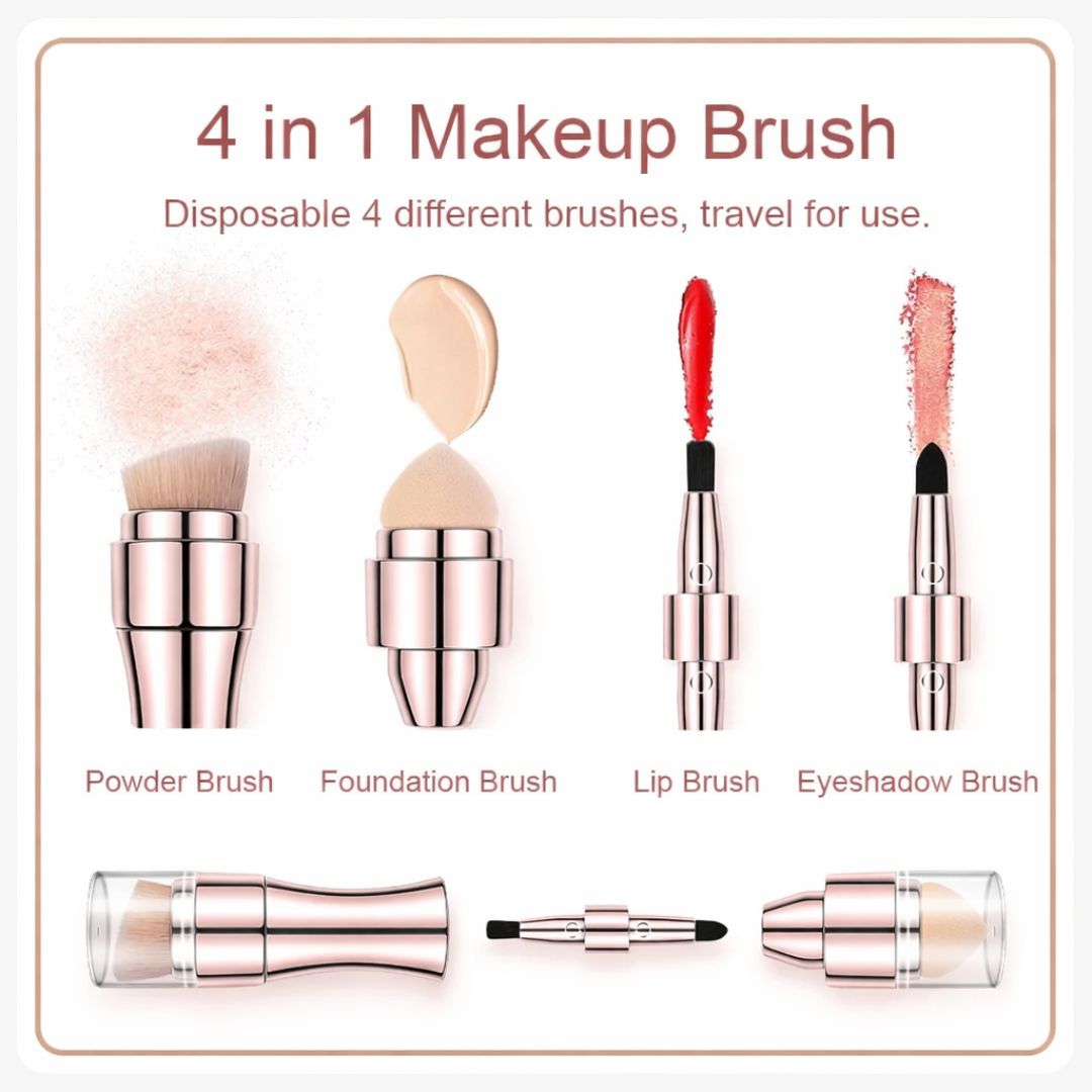 4-in-1 Multi-Functional Makeup Brush