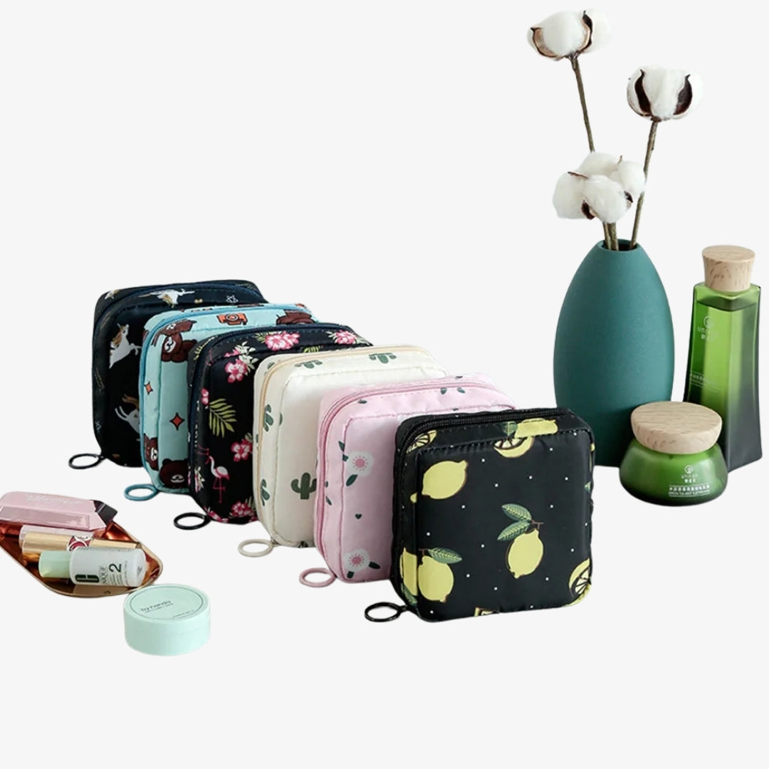 Portable Cosmetic & Sanitary Pad Pouch