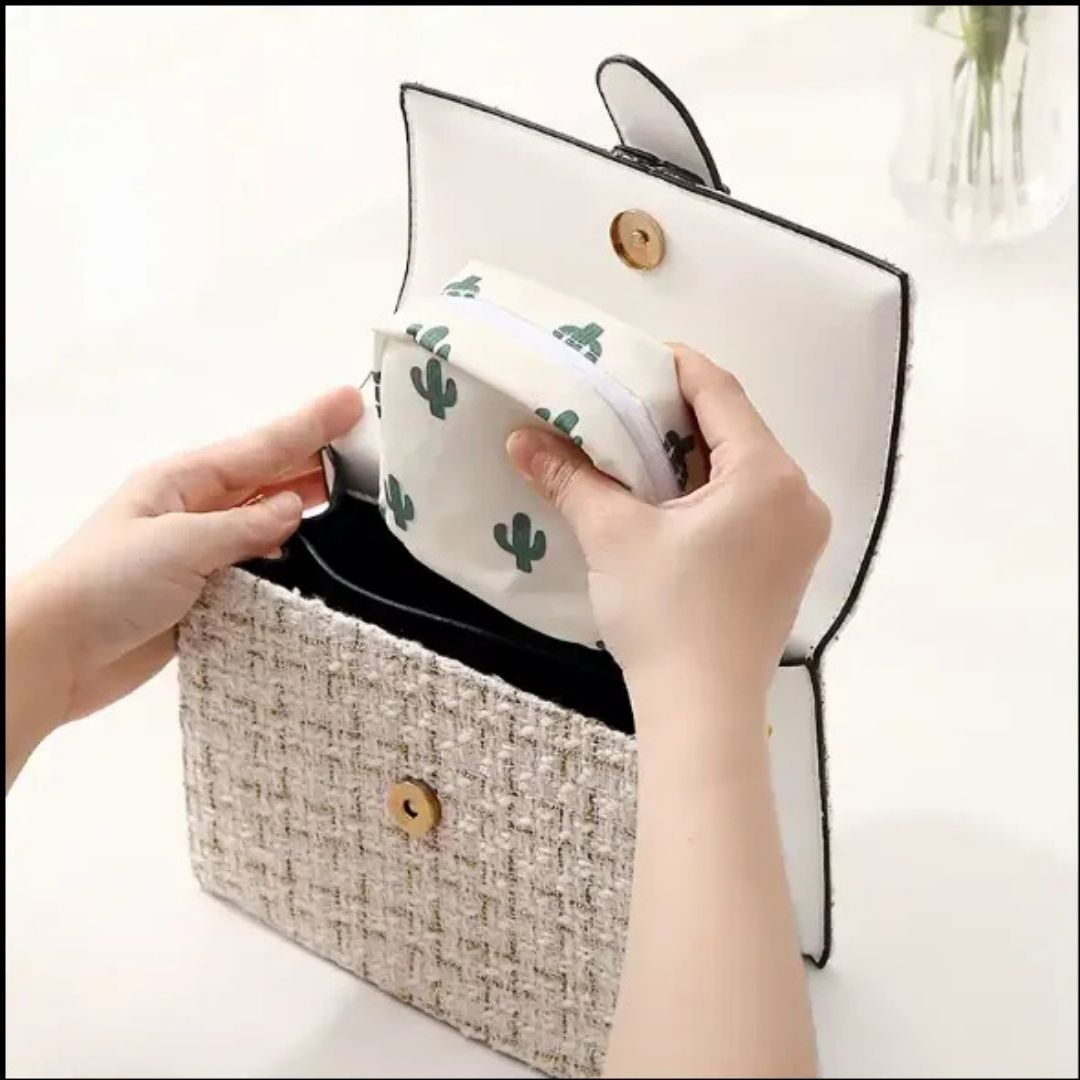 Portable Cosmetic & Sanitary Pad Pouch