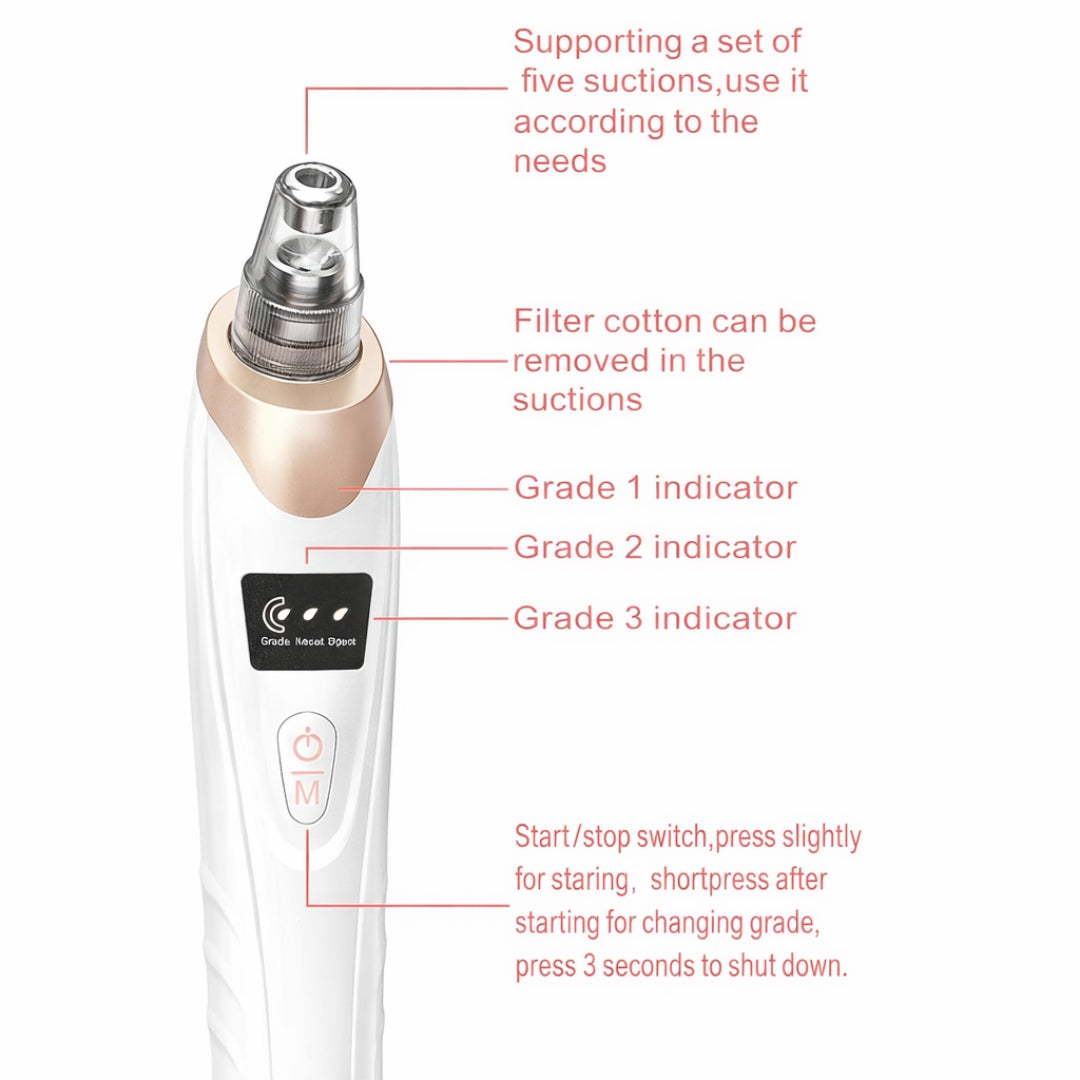 Electric Face Vacuum Blackhead Remover & Pore Cleaner