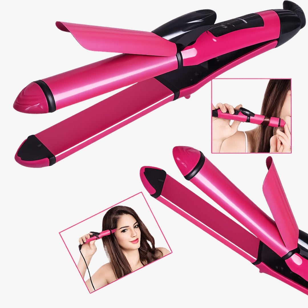 2-in-1 Hair Straightener & Curler