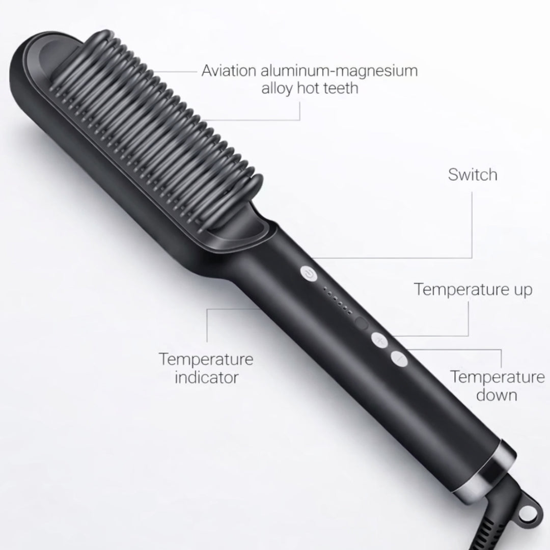Hair Straightening Brush 2 in 1 Electric Styling Comb