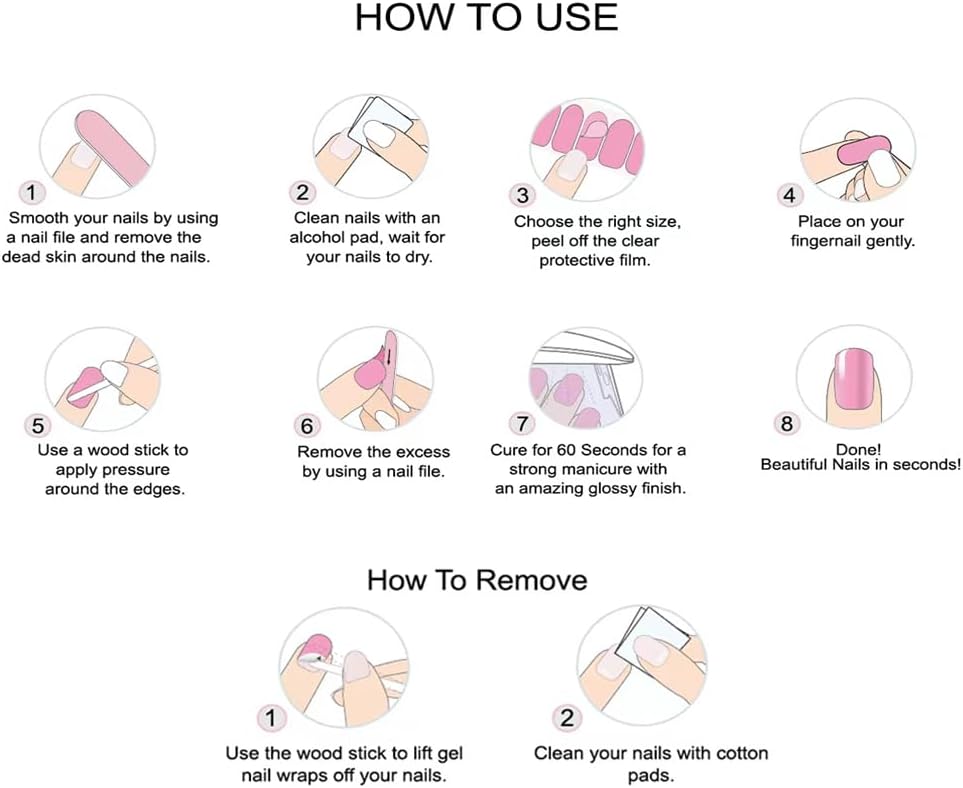 UV Nail Stickers – Pack of 20 Artificial Nails