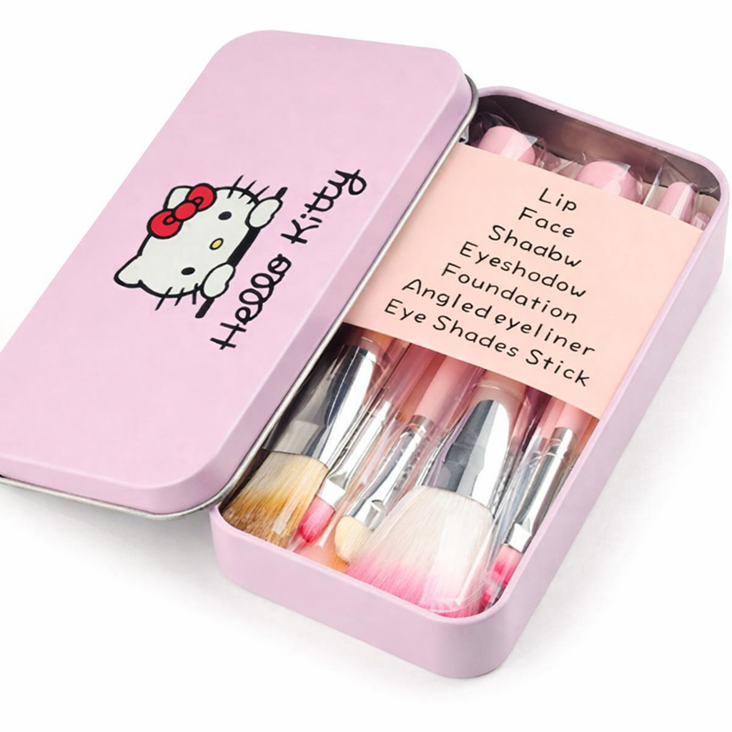 Cute Hello Kitty 7 Makeup Brushes Set
